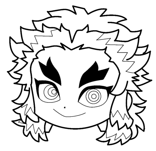 Kyojuro Rengoku Coloring Pages Printable for Free Download