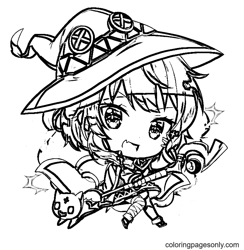 Konosuba Coloring Pages Printable for Free Download