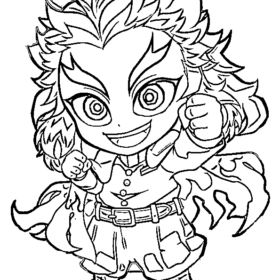 Kyojuro Rengoku Coloring Pages Printable for Free Download