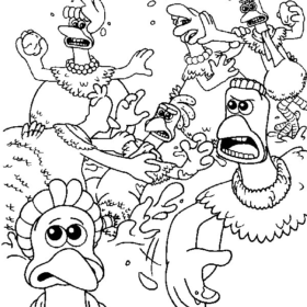 Chicken Run Coloring Pages Printable for Free Download