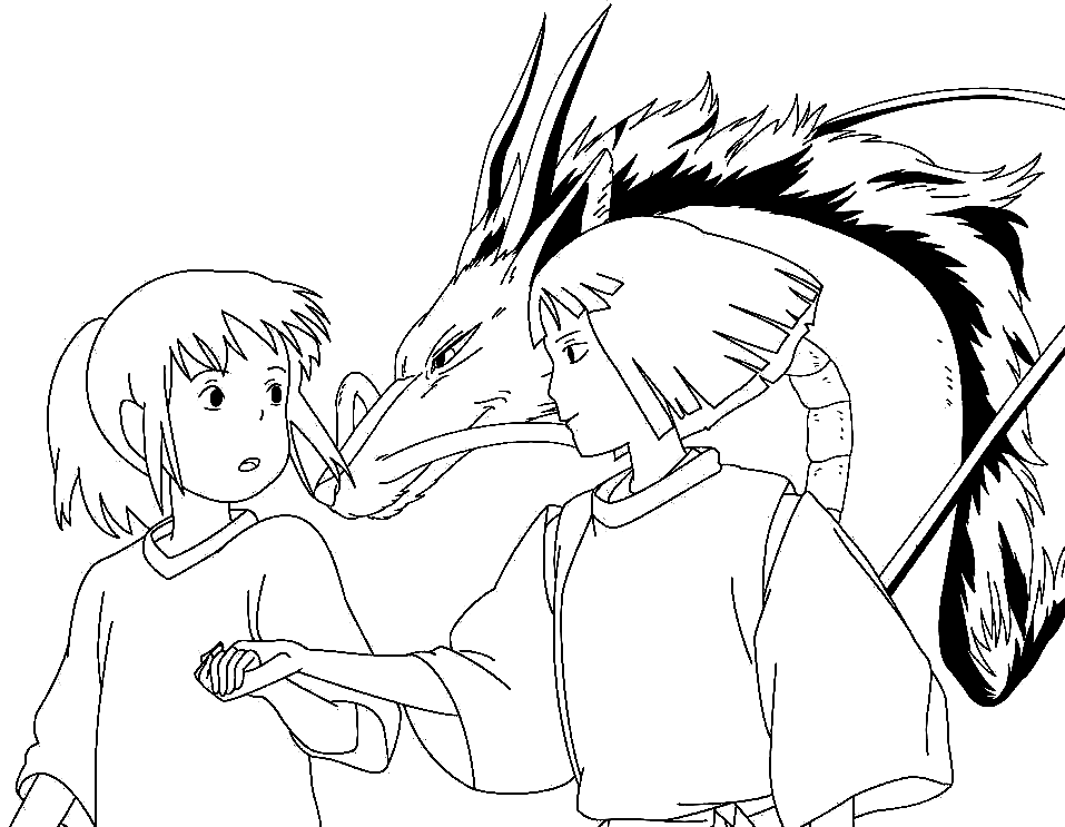 Spirited Away Coloring Pages Printable for Free Download