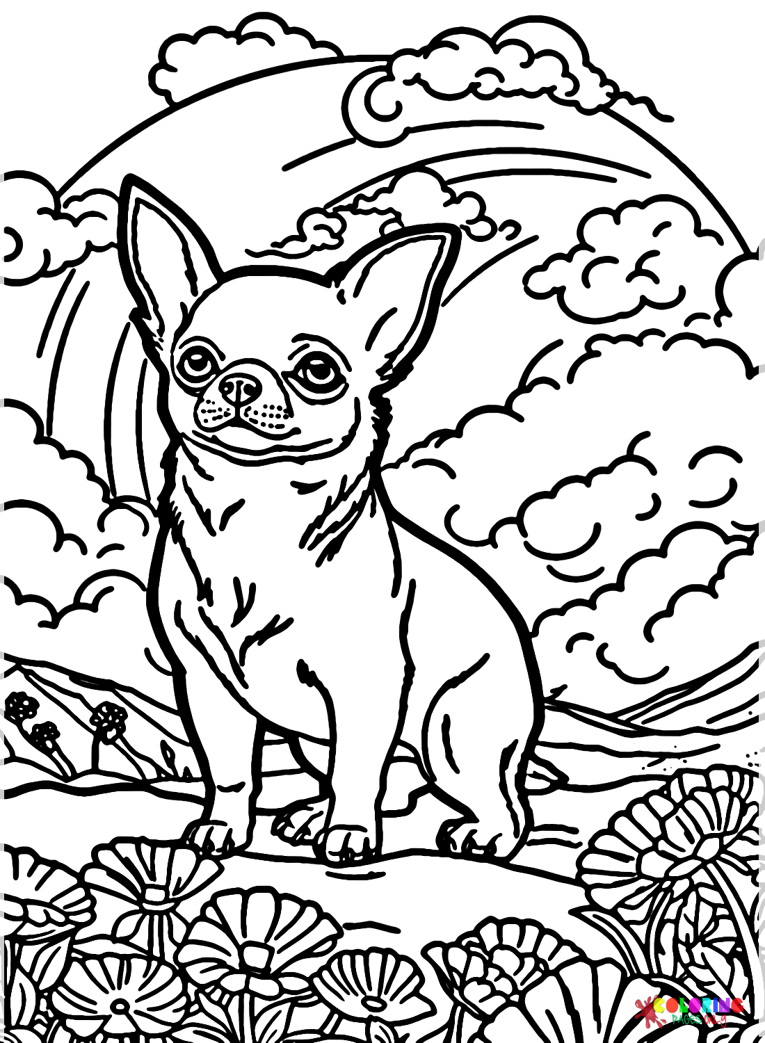 Chihuahua Coloring Pages Printable for Free Download