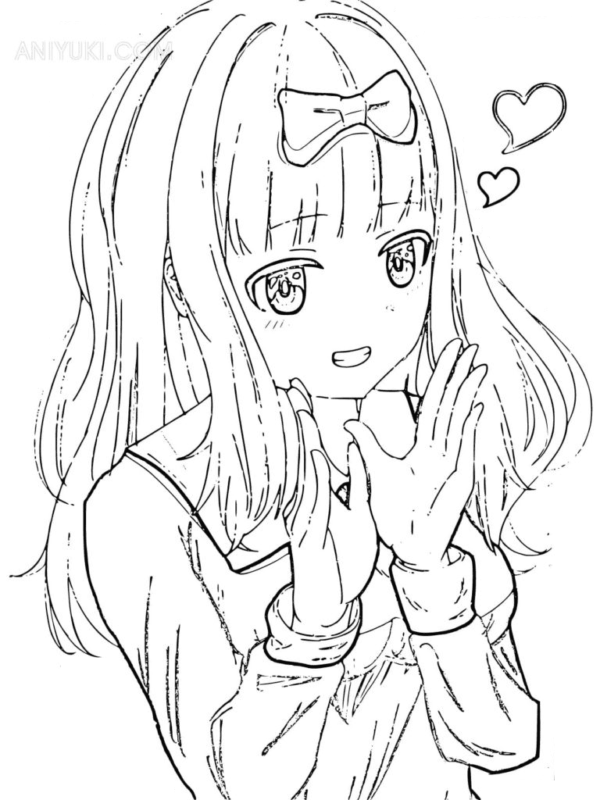 Kaguya-Sama Love Is War Coloring Pages Printable for Free Download