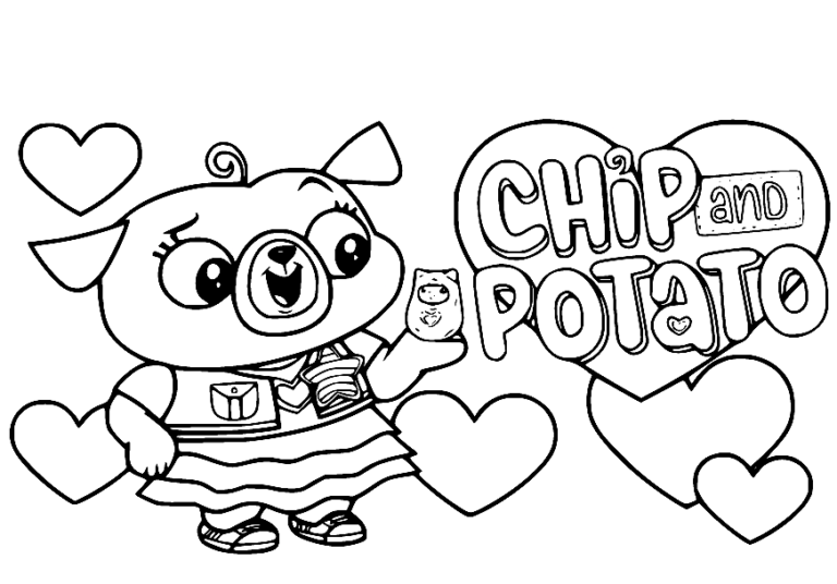 Chip and Potato Coloring Pages Printable for Free Download