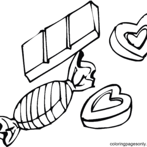 chocolate bar coloring page