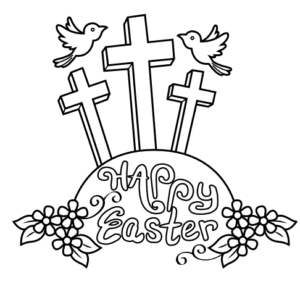 Easter Cross Coloring Pages Printable for Free Download