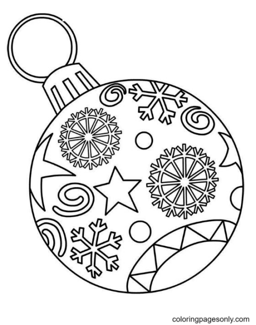 Christmas Ornaments Coloring Pages Printable for Free Download