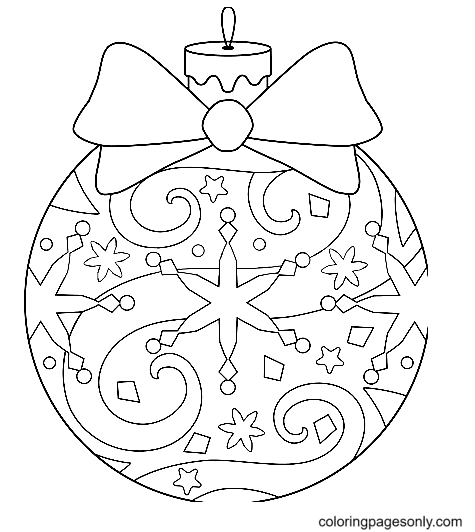 Christmas Ornaments Coloring Pages Printable for Free Download