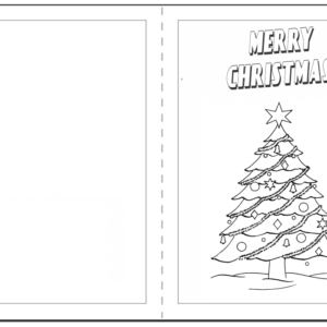 Christmas Cards Coloring Pages Printable for Free Download