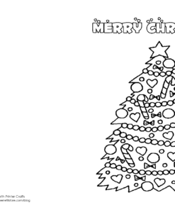 Christmas Cards Coloring Pages Printable for Free Download