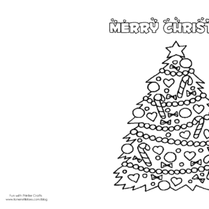 Christmas Cards Coloring Pages Printable for Free Download