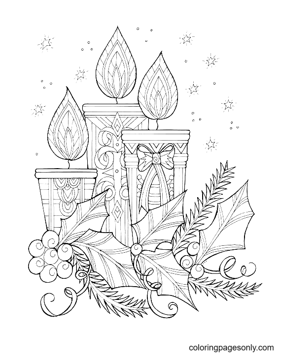 Christmas Ornaments Coloring Pages Printable for Free Download