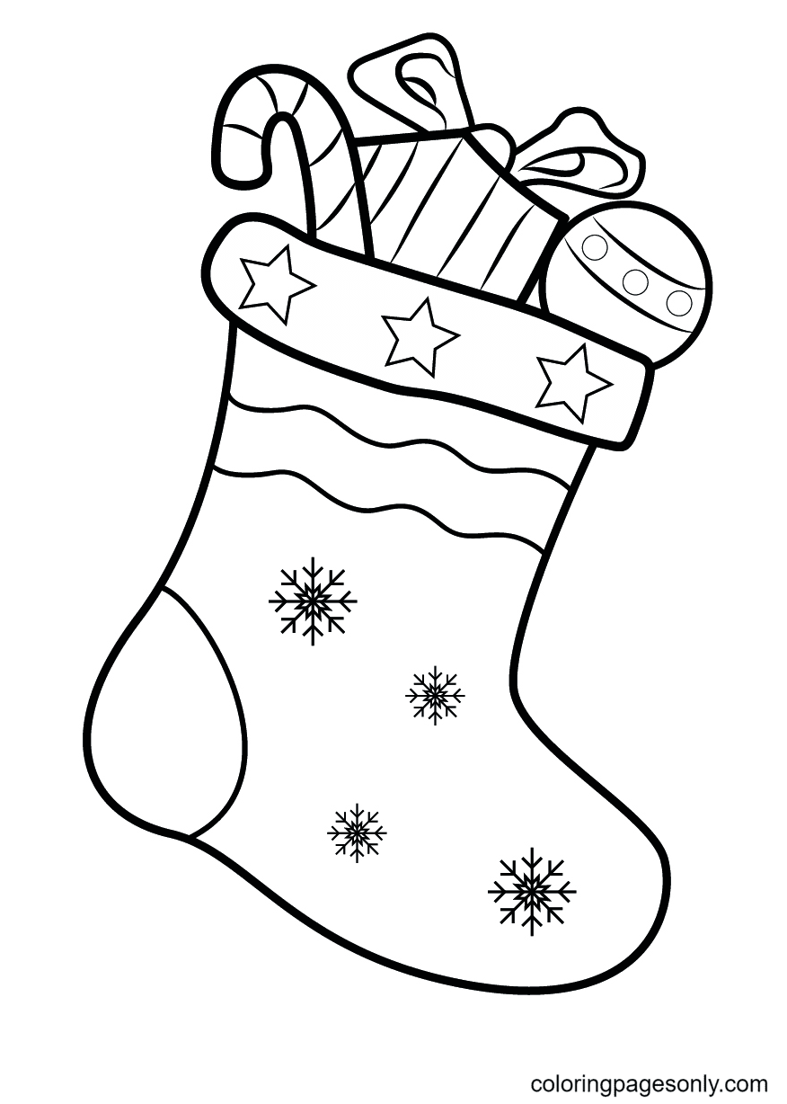 Christmas Stockings Coloring Pages Printable for Free Download