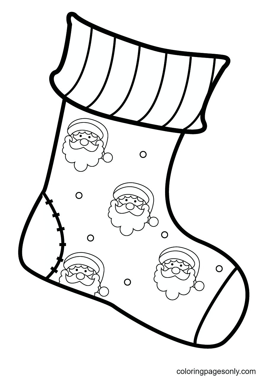 Christmas Stockings Coloring Pages Printable for Free Download