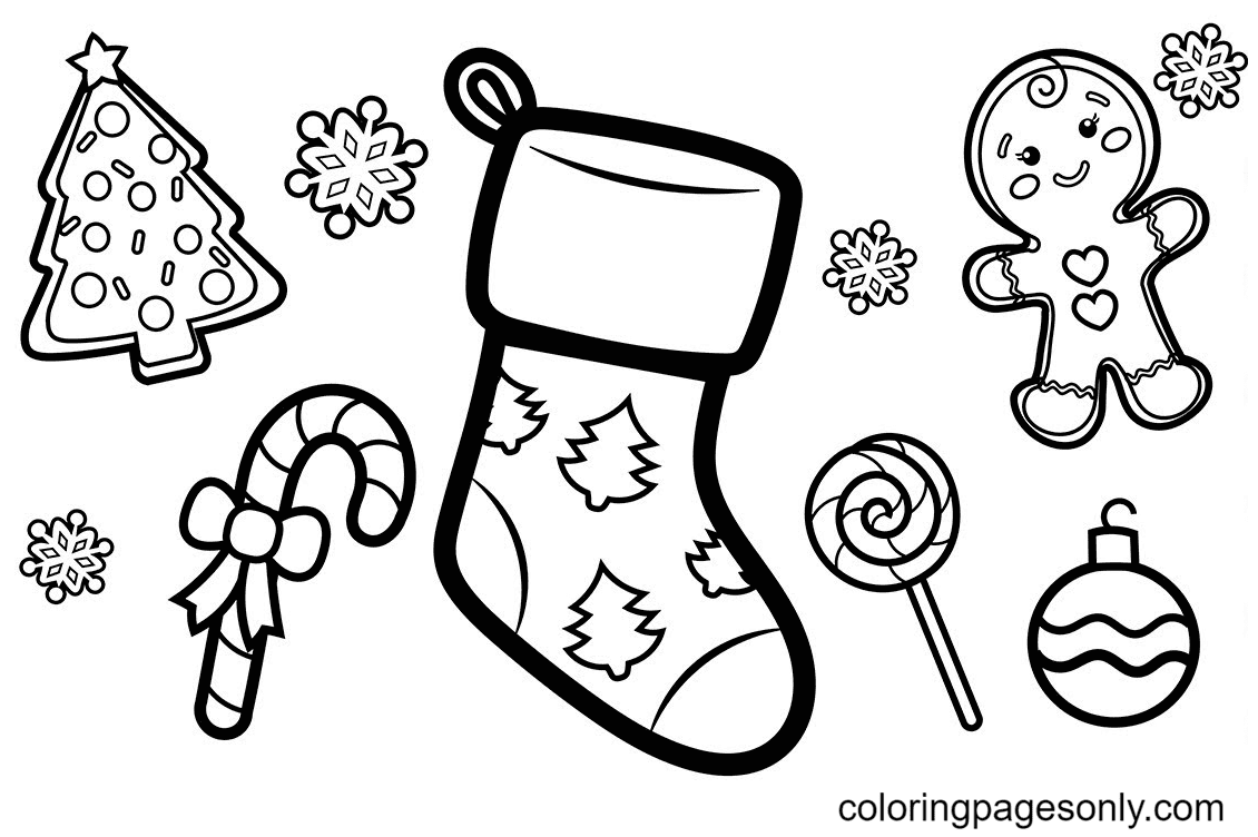 Christmas Stockings Coloring Pages Printable For Free Download