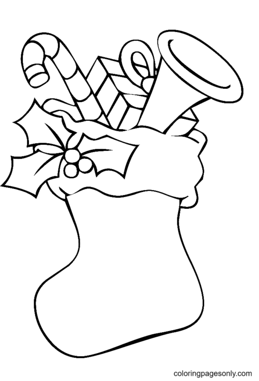 Christmas Stockings Coloring Pages Printable for Free Download