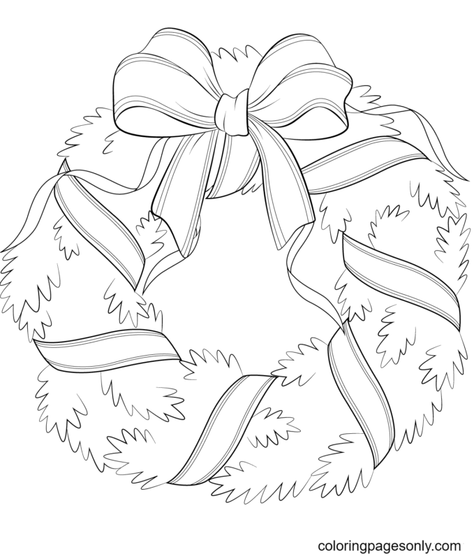 10 Christmas Wreath Coloring Pages to Print for Festive Cheer