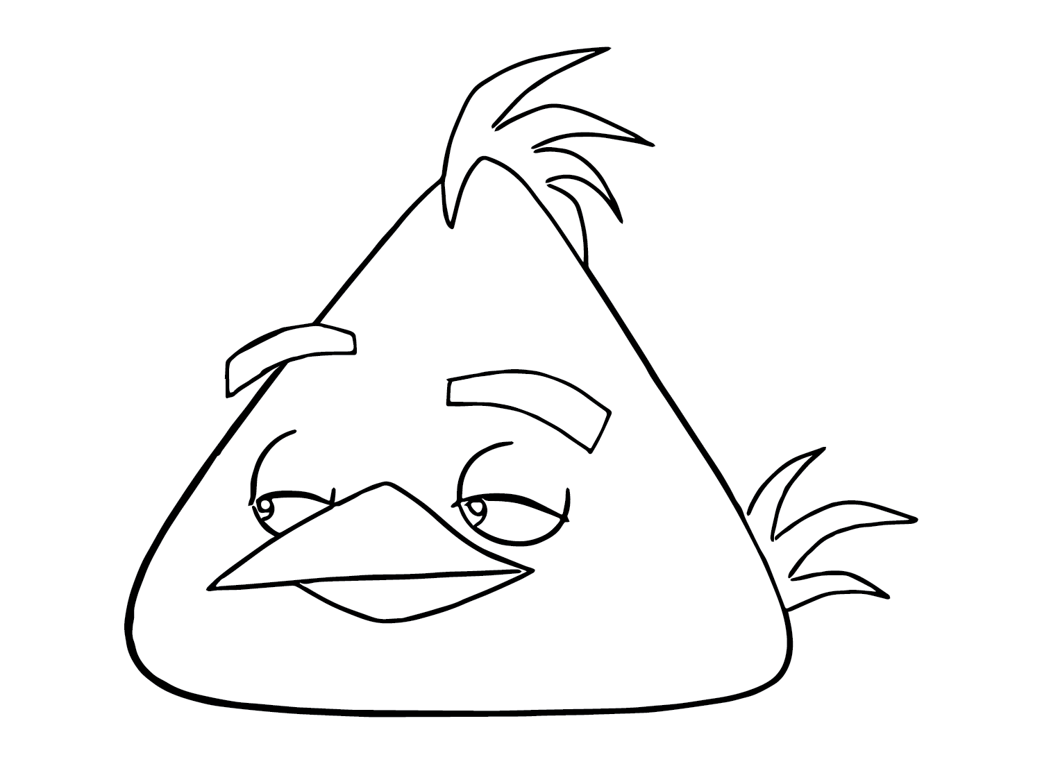 yellow angry bird coloring page