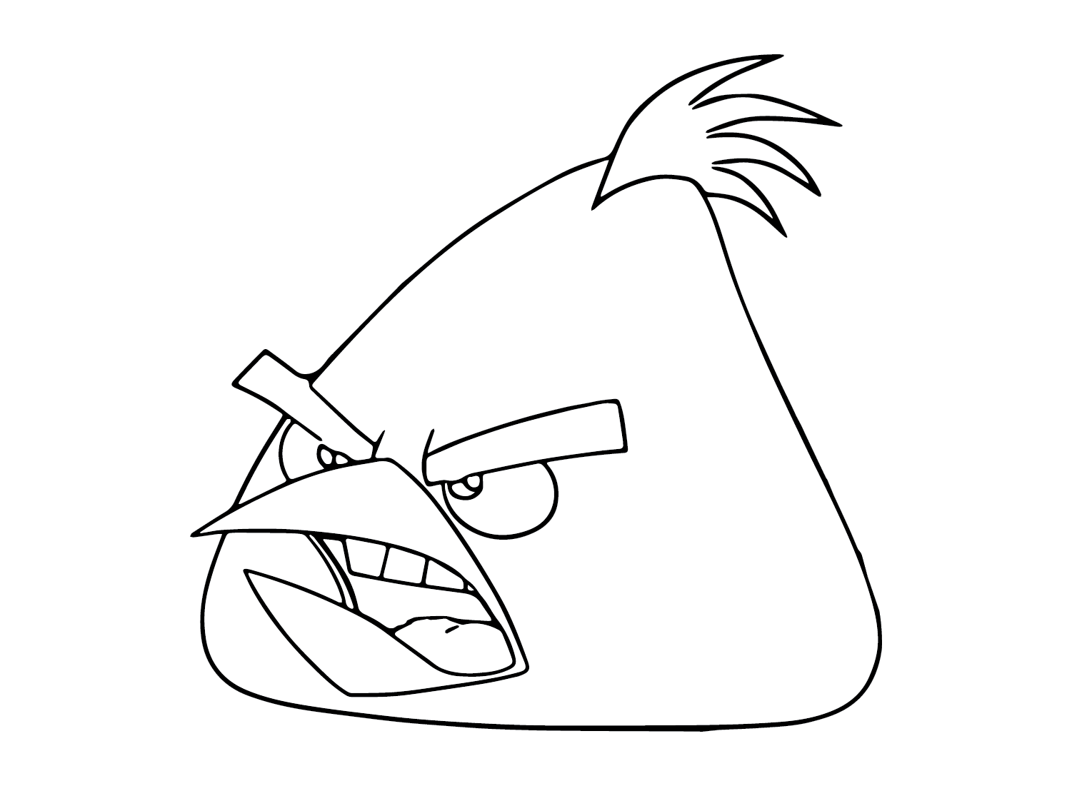 yellow angry bird coloring page