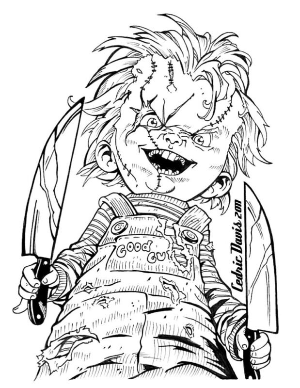 Chucky Coloring Pages Printable for Free Download