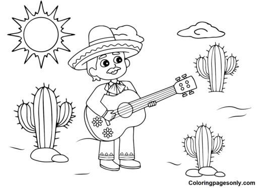 Guitar Coloring Pages Printable for Free Download