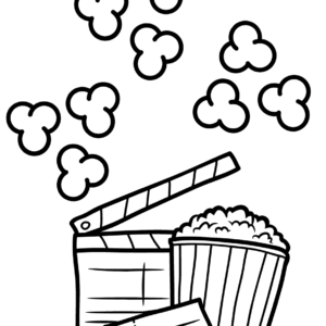 popcorn box coloring page