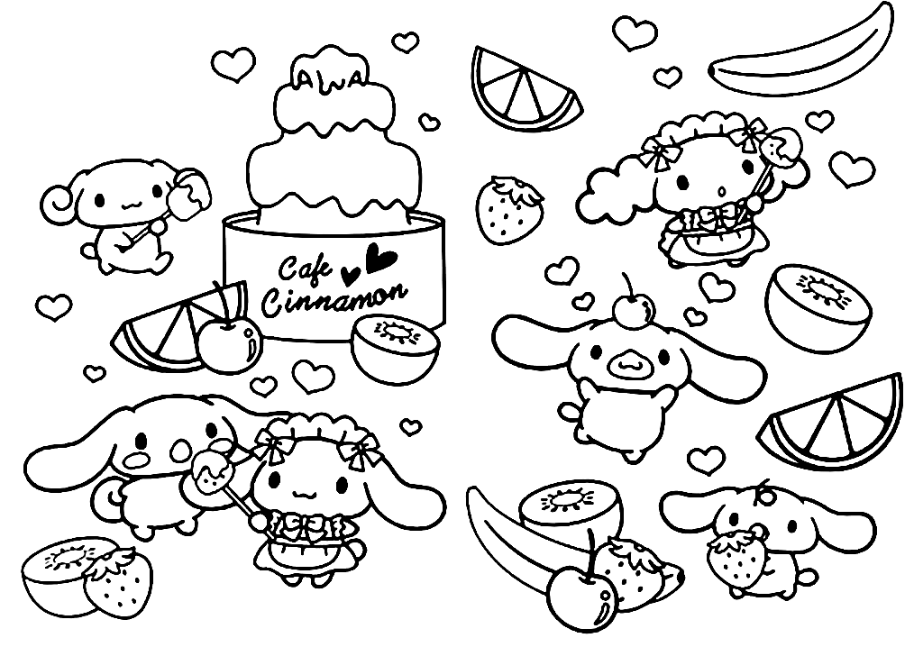 Cinnamoroll Coloring Pages Printable for Free Download