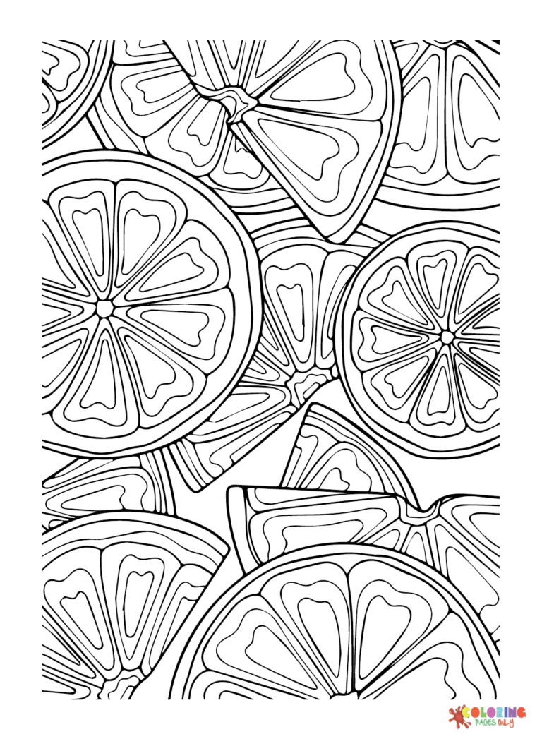 Citrus-Fruits Coloring Pages Printable for Free Download