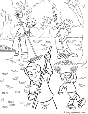 Autumn Leaves Coloring Pages Printable for Free Download