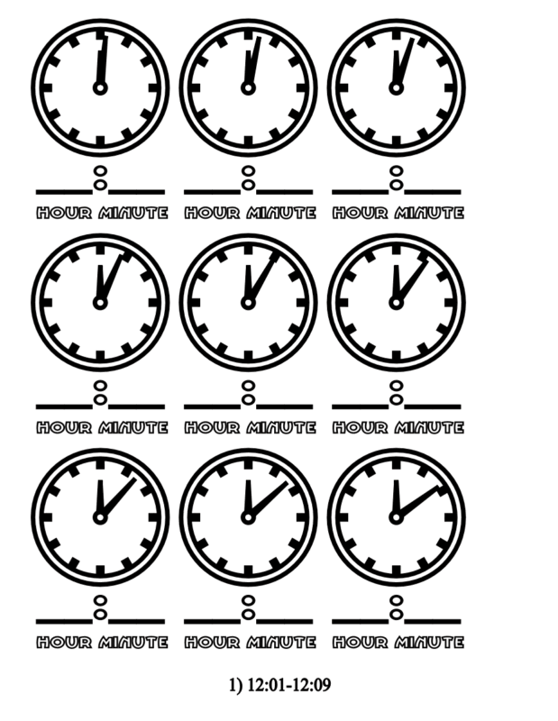 Clock Coloring Pages Printable for Free Download