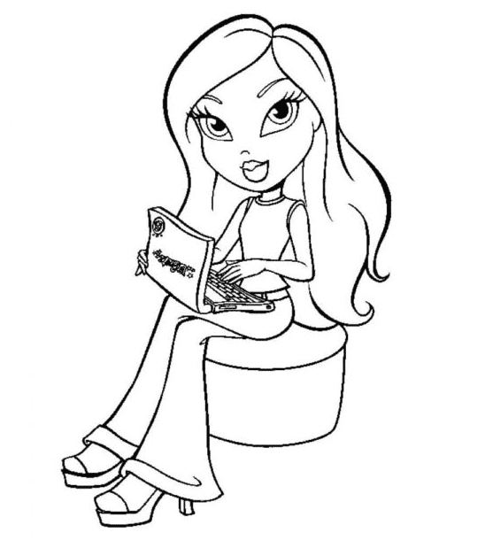 Bratz color page - Coloring pages for kids - Cartoon characters coloring  pages - printable coloring pages - color pages - kids coloring pages -  coloring sheet - coloring page - coloring book - kid color page - cartoons  coloring pages
