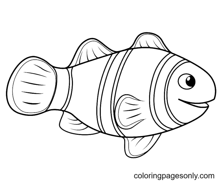 Clownfish Coloring Pages Printable for Free Download