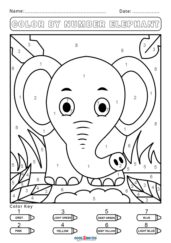Color by Number Coloring Pages Printable for Free Download