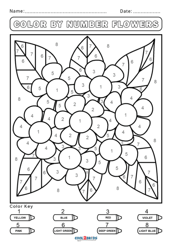 Color by Number Coloring Pages Printable for Free Download