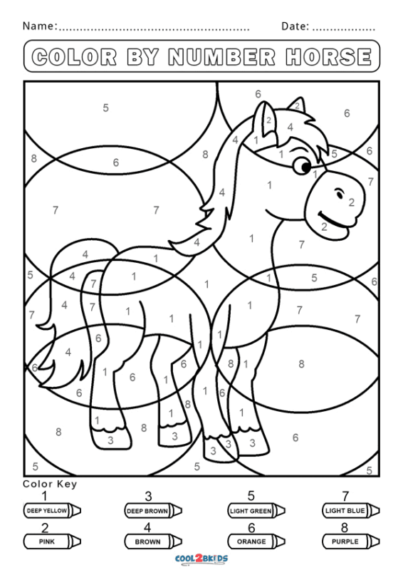 Color by Number Coloring Pages Printable for Free Download