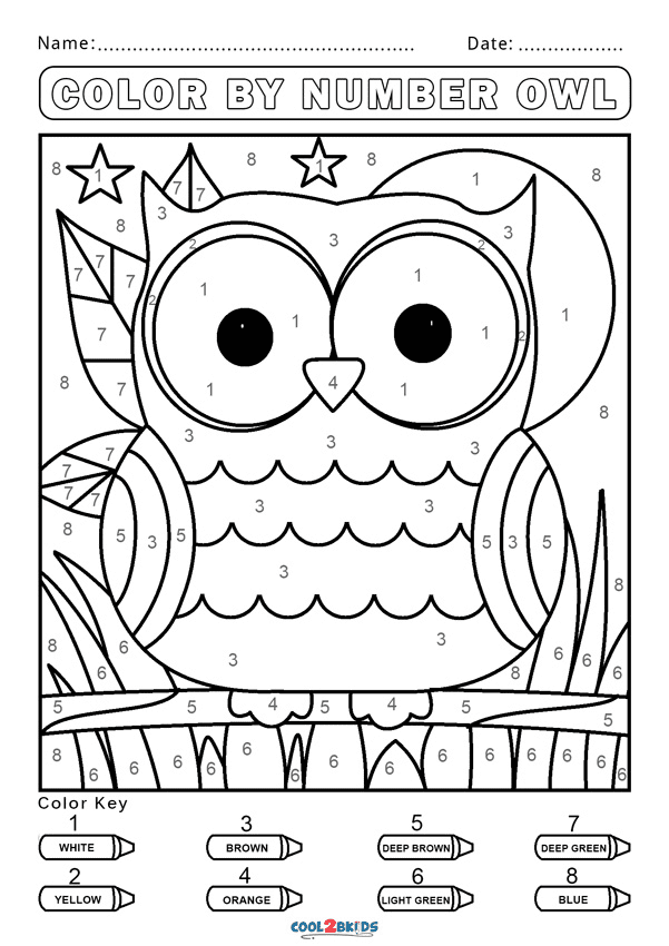 Free Printable Color By Number Coloring Pages For Adults, Color