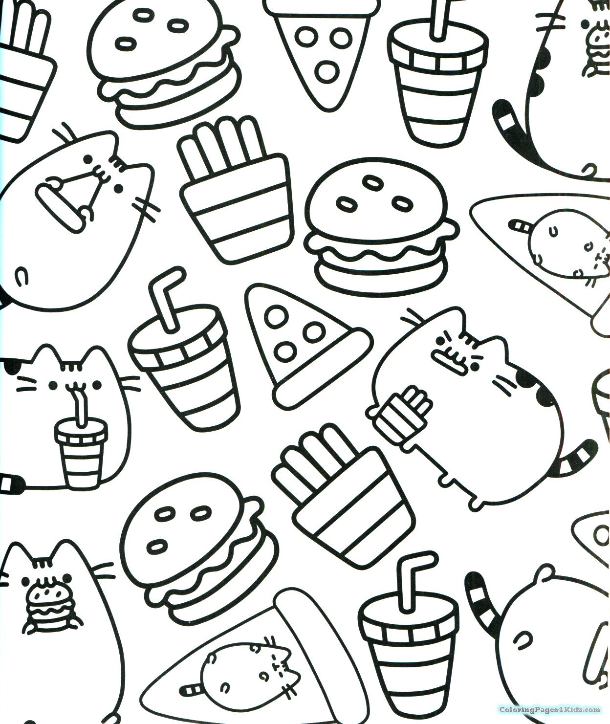 Pusheen Coloring Pages Printable for Free Download