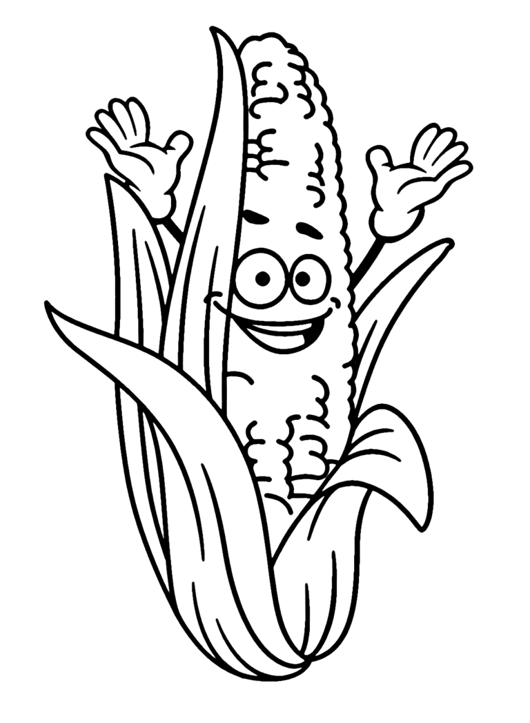 Corn Coloring Pages Printable for Free Download