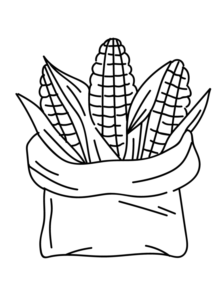 Corn Coloring Pages Printable for Free Download