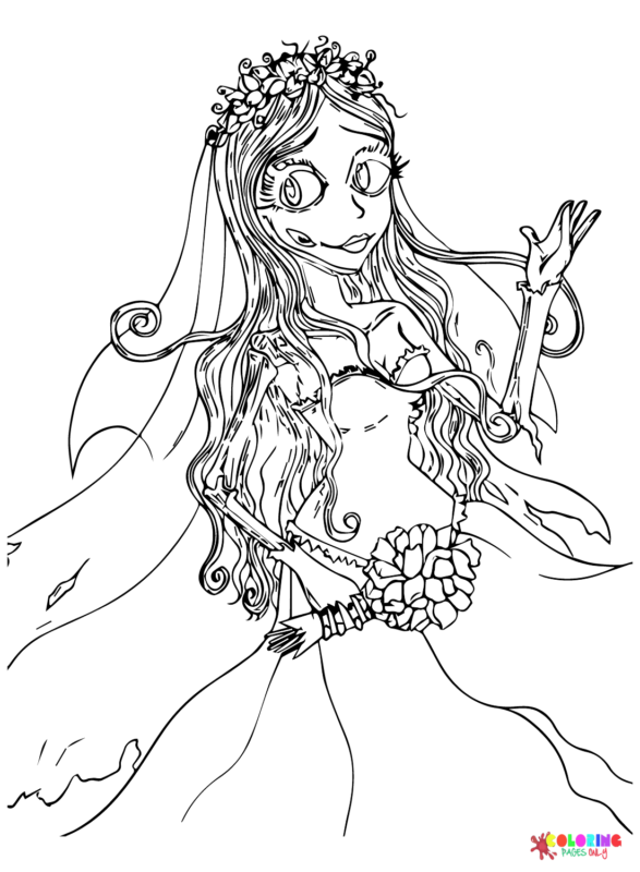 Corpse Bride Coloring Pages Printable for Free Download