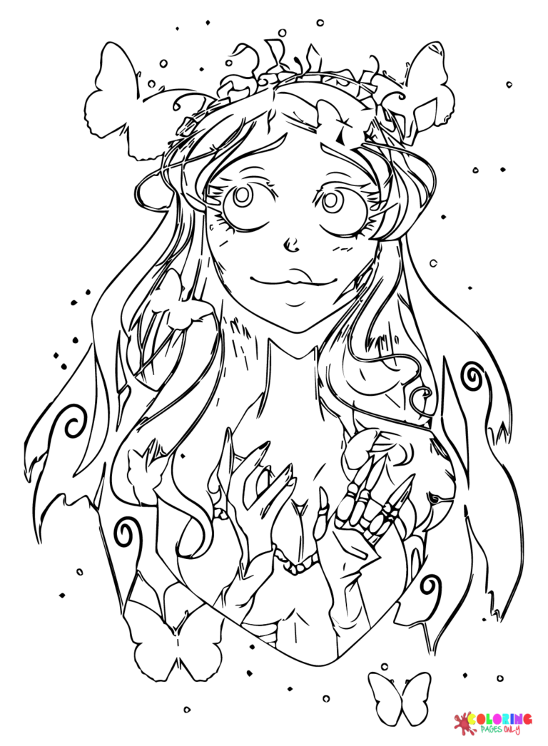 Corpse Bride Coloring Pages Printable for Free Download