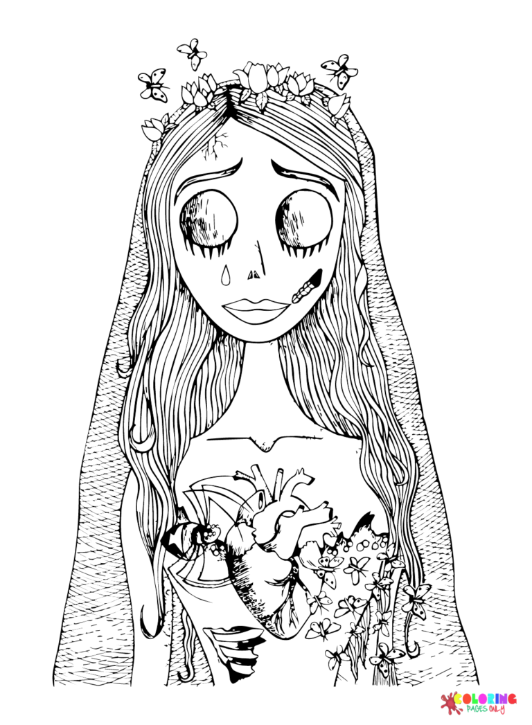 Corpse Bride Coloring Pages Printable for Free Download