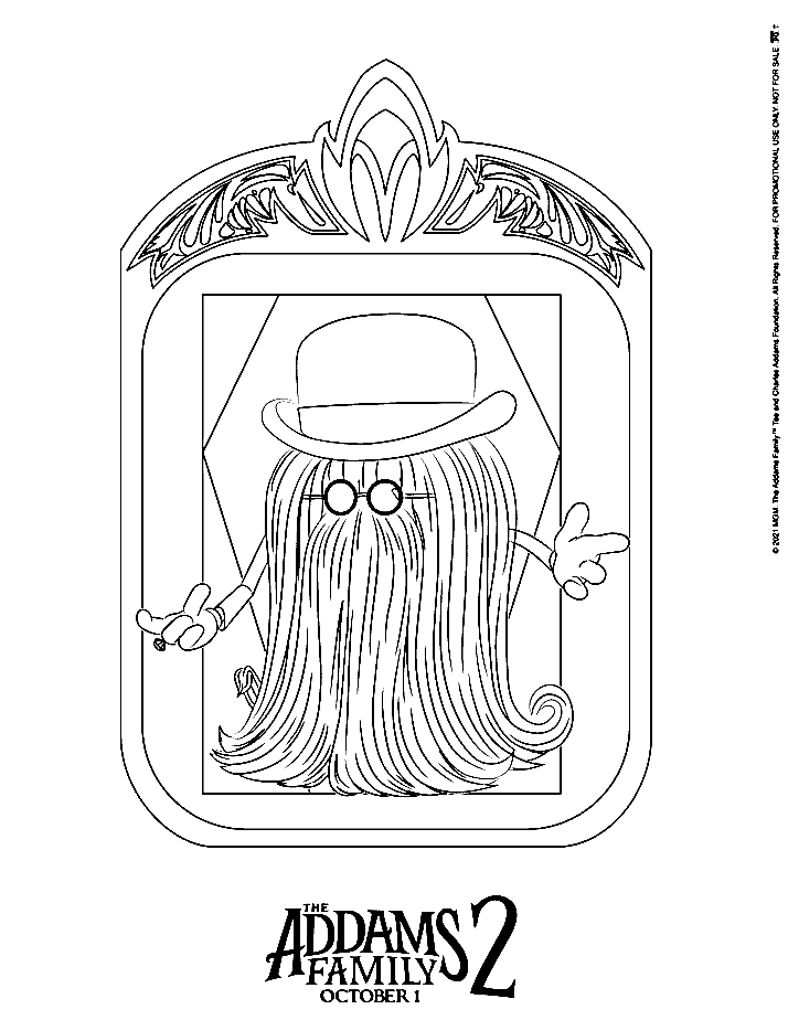 Cousin Itt From The Addams Family Coloring Page Free - vrogue.co