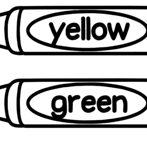 yellow crayon coloring page