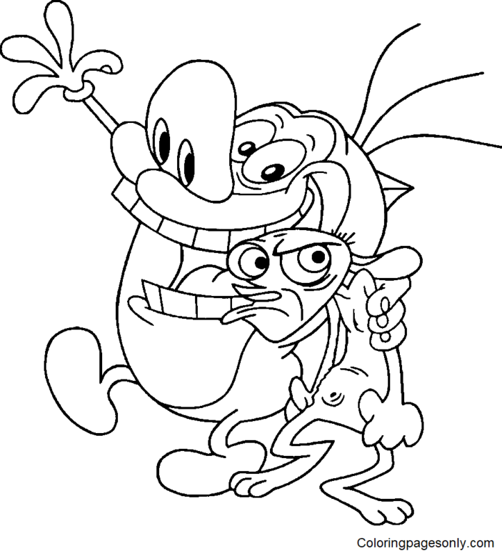 Ren and Stimpy Coloring Pages Printable for Free Download