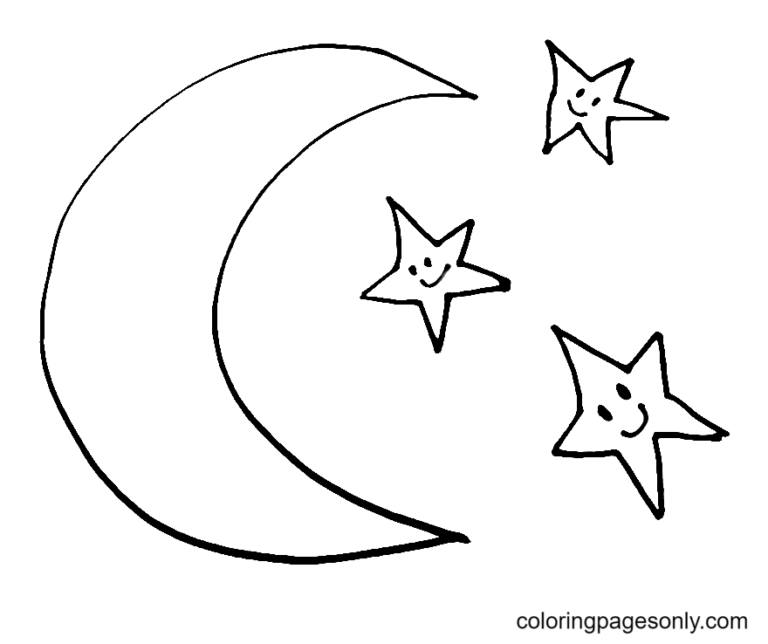 Moon Coloring Pages Printable for Free Download