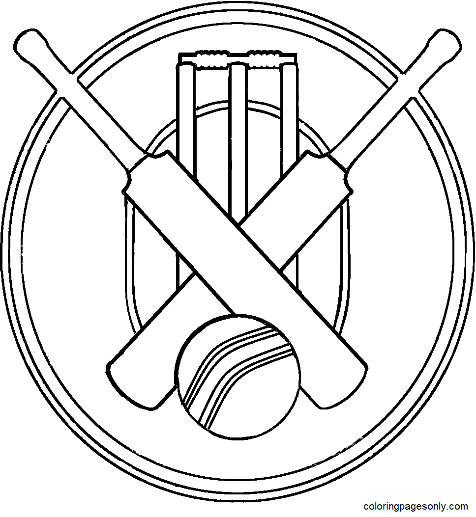 Cricket Game coloring page | Free Printable Coloring Pages