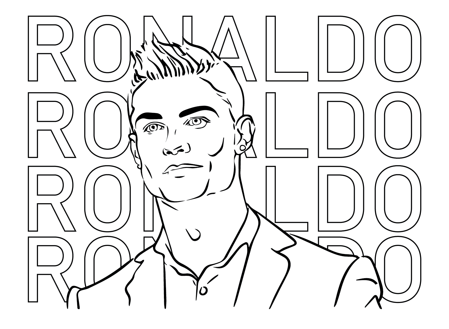 Cristiano Ronaldo Coloring Pages Printable for Free Download