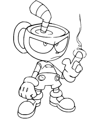 Cuphead Coloring Pages Printable for Free Download