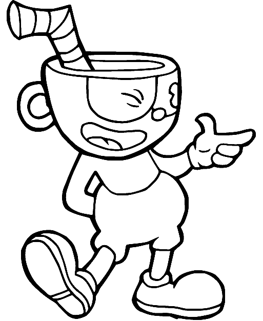 Cuphead Coloring Pages Printable for Free Download